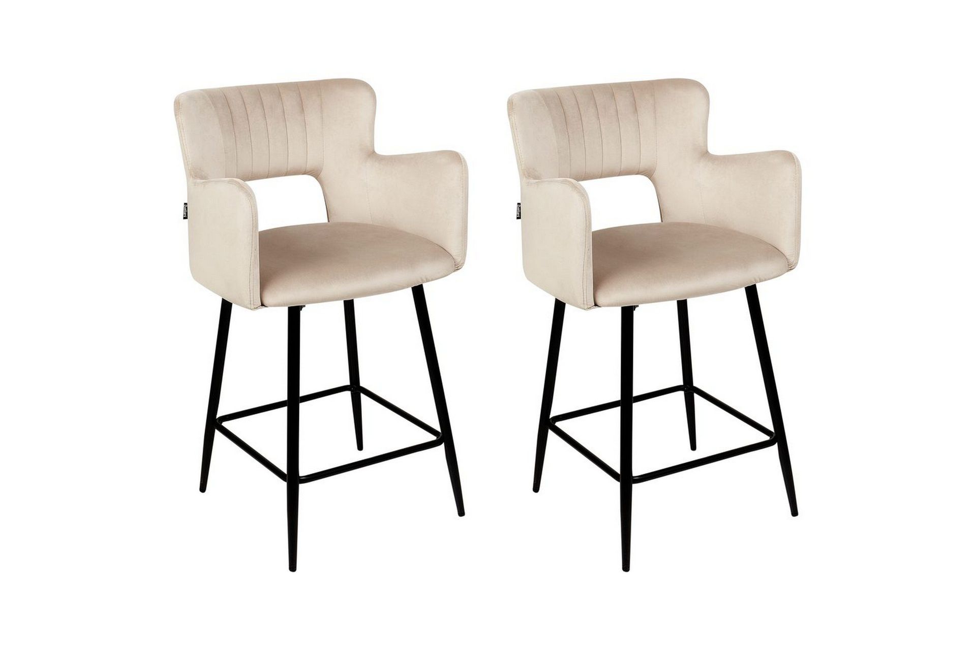 Barstol Beliani Sanilac set om 2 Blå-Svart Taupe VALUE_MISSING_18025 -