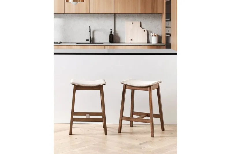 Barstol Dixon set om 2 Beige - Møbler - Stoler & lenestoler - Barstoler