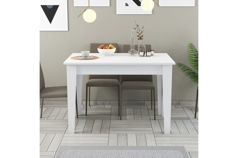 Levents Spisebord 110x72 cm Hvit - Hanah Home - Møbler - Bord - Spisebord & kjøkkenbord