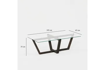 Liepene Sofabord 105x65 cm Svart - Hanah Home - Møbler - Bord - Sofabord