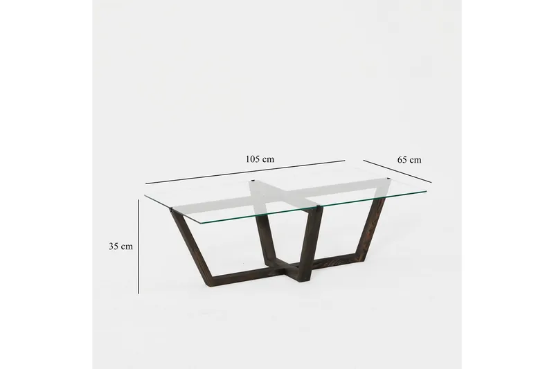 Liepene Sofabord 105x65 cm Svart - Hanah Home - Møbler - Bord - Sofabord