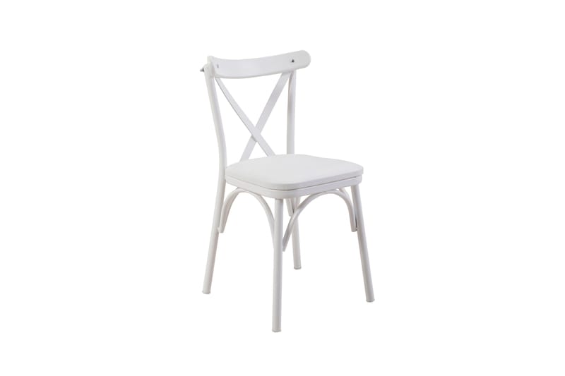 Oliver Spisebord 120x75 cm + 4 stk Spisestoler Hvit/Brun - Hanah Home - Møbler - Bord - Spisegrupper