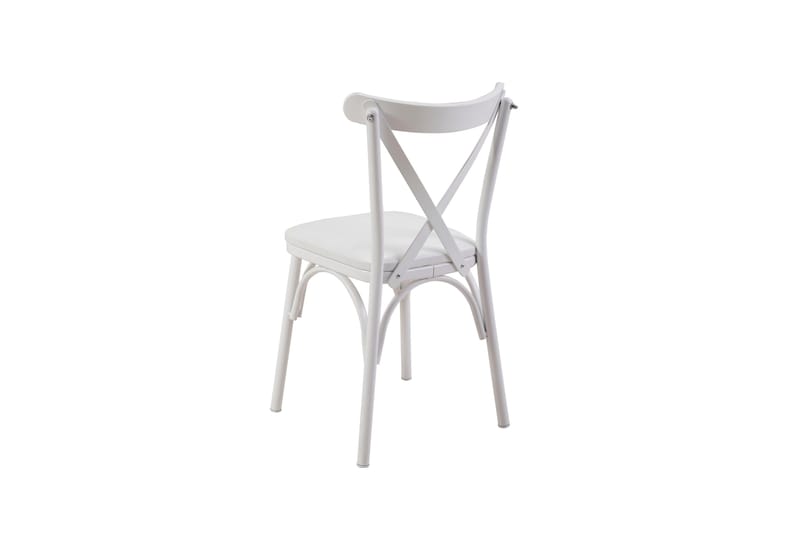 Oliver Spisebord 120x75 cm + 4 stk Spisestoler Hvit/Brun - Hanah Home - Møbler - Bord - Spisegrupper