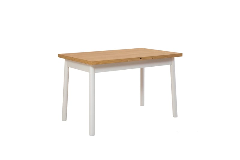 Oliver Spisebord 120x75 cm + 4 stk Spisestoler Hvit/Brun - Hanah Home - Møbler - Bord - Spisegrupper
