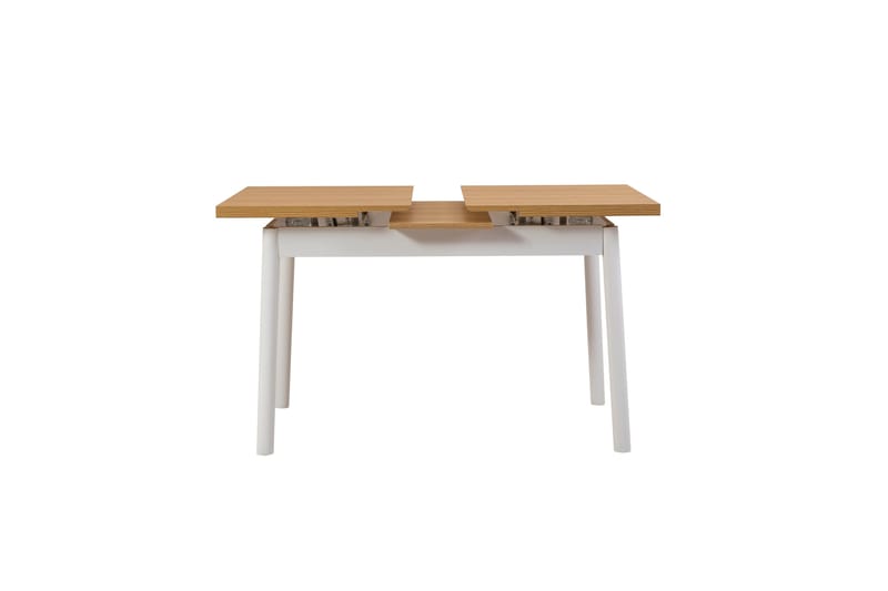 Oliver Spisebord 120x75 cm + 4 stk Spisestoler Hvit/Brun - Hanah Home - Møbler - Bord - Spisegrupper
