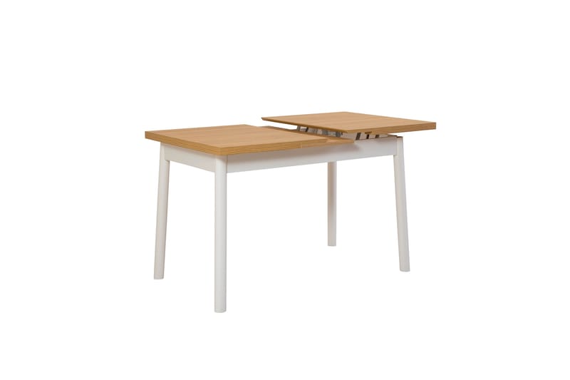 Oliver Spisebord 120x75 cm + 4 stk Spisestoler Hvit/Brun - Hanah Home - Møbler - Bord - Spisegrupper