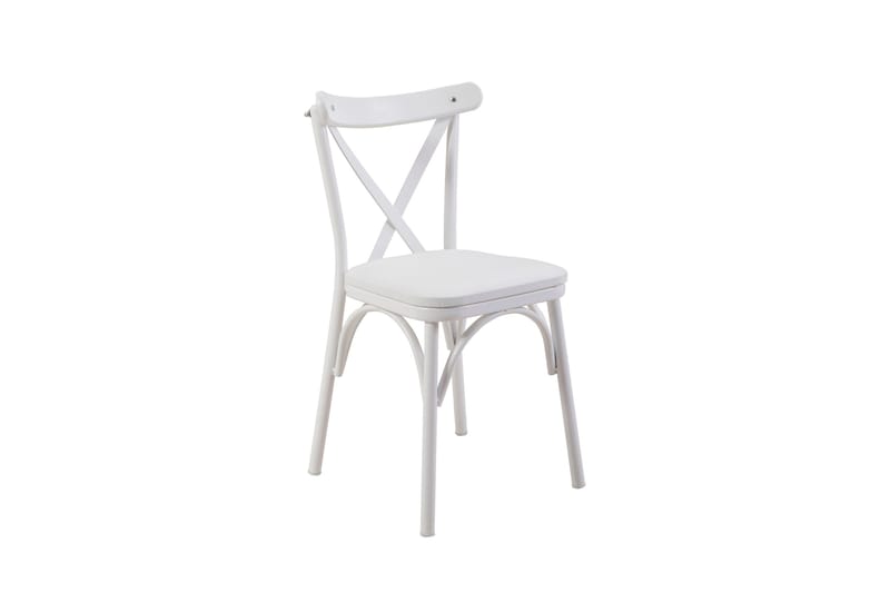 Oliver Spisebord 120x75 cm + 4 stk Spisestoler + Benk Hvit/Brun - Hanah Home - Møbler - Bord - Spisegrupper