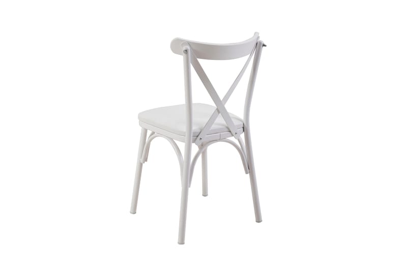 Oliver Spisebord 120x75 cm + 4 stk Spisestoler + Benk Hvit/Brun - Hanah Home - Møbler - Bord - Spisegrupper