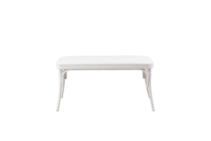 Oliver Spisebord 120x75 cm + 4 stk Spisestoler + Benk Hvit/Brun - Hanah Home - Møbler - Bord - Spisegrupper