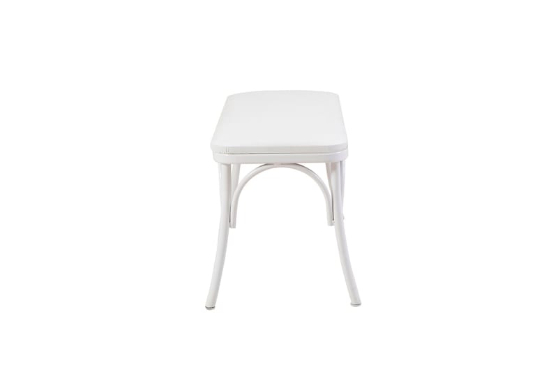 Oliver Spisebord 120x75 cm + 4 stk Spisestoler + Benk Hvit/Brun - Hanah Home - Møbler - Bord - Spisegrupper