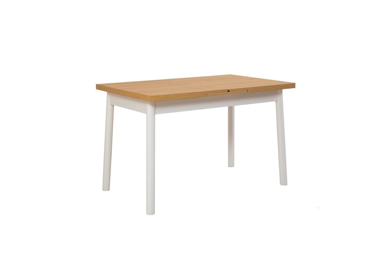 Oliver Spisebord 120x75 cm + 4 stk Spisestoler + Benk Hvit/Brun - Hanah Home - Møbler - Bord - Spisegrupper