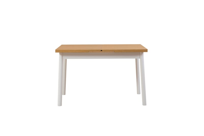 Oliver Spisebord 120x75 cm + 4 stk Spisestoler + Benk Hvit/Brun - Hanah Home - Møbler - Bord - Spisegrupper