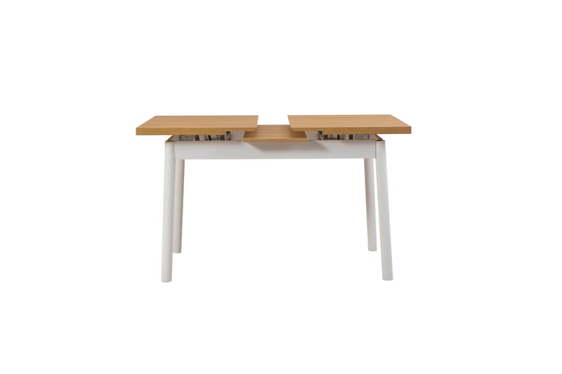 Oliver Spisebord 120x75 cm + 4 stk Spisestoler + Benk Hvit/Brun - Hanah Home - Møbler - Bord - Spisegrupper
