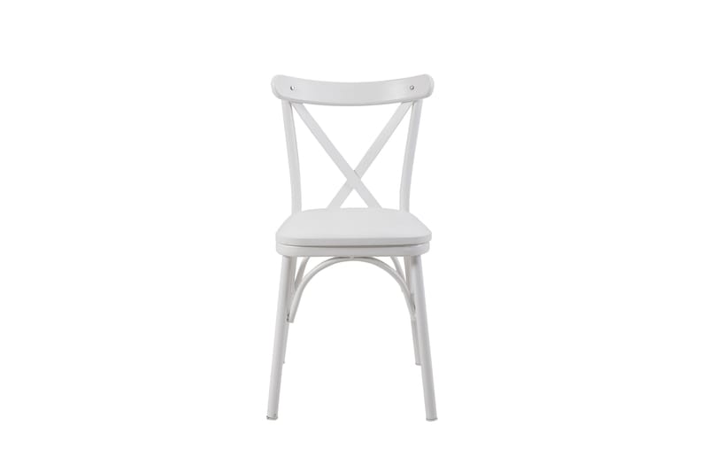 Oliver Spisebord 120x75 cm + 4 stk Spisestoler + Benk Hvit/Brun - Hanah Home - Møbler - Bord - Spisegrupper