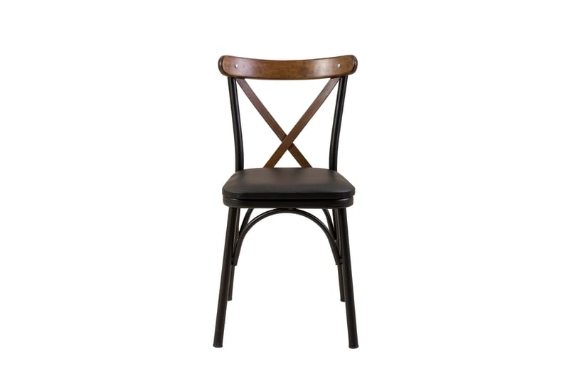 Oliver Spisebord 120x75 cm + 4 stk Spisestoler Svart/Brun - Hanah Home - Møbler - Bord - Spisegrupper
