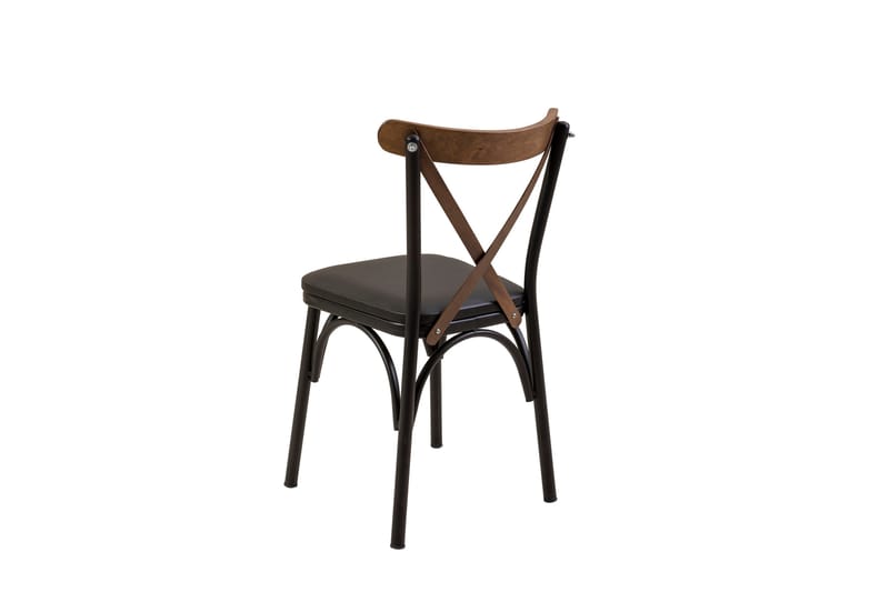 Oliver Spisebord 120x75 cm + 2 stk Spisestoler + Benk Svart/Brun - Hanah Home - Møbler - Bord - Spisegrupper