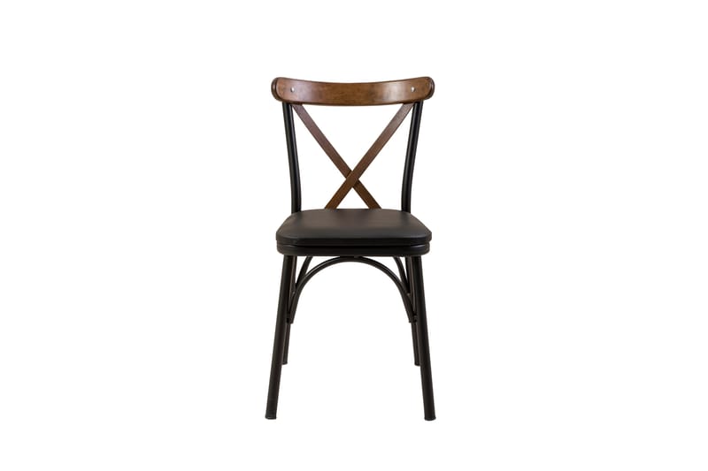 Oliver Spisebord 120x75 cm + 2 stk Spisestoler + Benk Svart/Brun - Hanah Home - Møbler - Bord - Spisegrupper