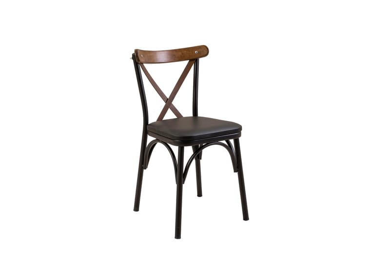 Oliver Spisebord 120x75 cm + 2 stk Spisestoler + Benk Svart/Brun - Hanah Home - Møbler - Bord - Spisegrupper