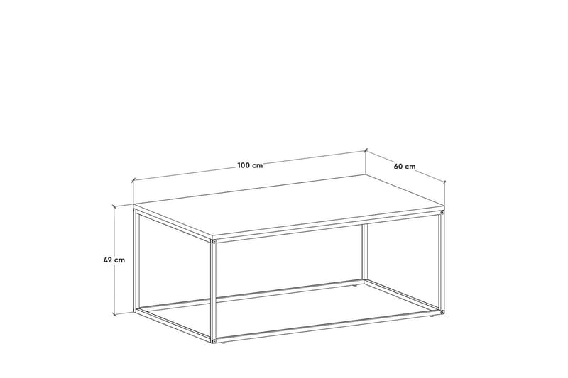 Ajmit Salongbord 100x60 cm Brun - Hanah Home - Møbler - Bord - Sofabord