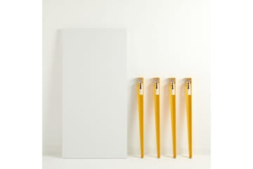 Eurotas Spisebord 120x60 cm Hvit/Gul - Hanah Home - Møbler - Bord - Spisebord & kjøkkenbord