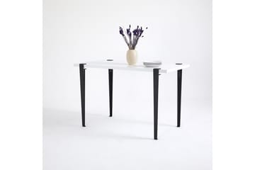 Eurotas Spisebord 120x60 cm Hvit/Svart - Hanah Home - Møbler - Bord - Spisebord & kjøkkenbord