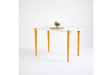 Eurotas Spisebord 120x60 cm Hvit/Gul - Hanah Home - Møbler - Bord - Spisebord & kjøkkenbord