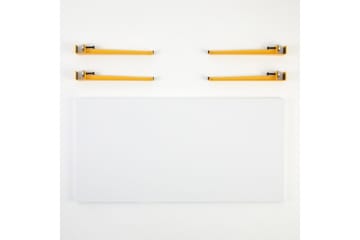 Fonissa Sofabord 120x60 cm Hvit/Gul - Hanah Home - Møbler - Bord - Sofabord