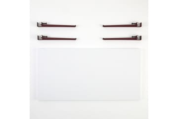 Fonissa Sofabord 120x60 cm Hvit/Rød - Hanah Home - Møbler - Bord - Sofabord