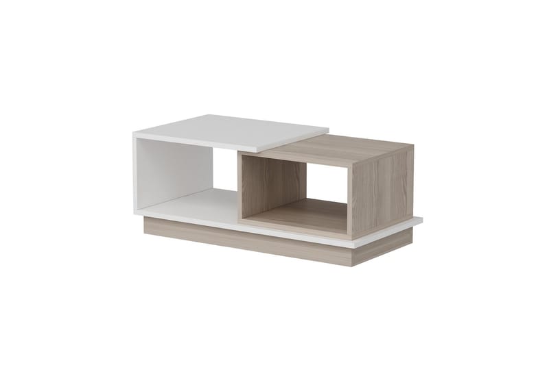 Schmida Salongbord 90x45 cm Hvit/Brun - Hanah Home - Møbler - Bord - Sofabord