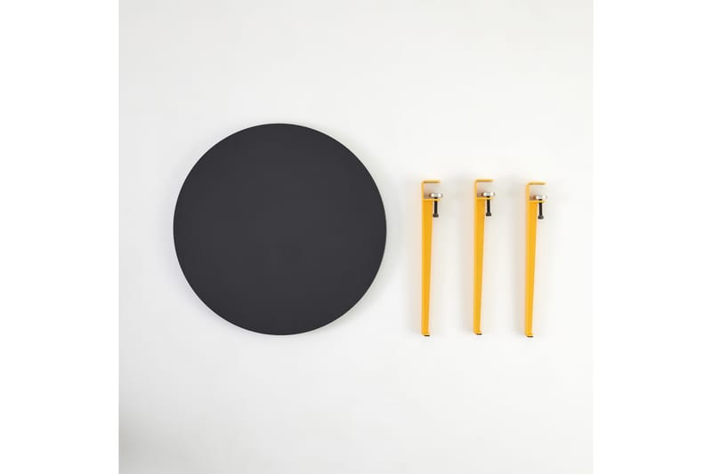 Fregoia Sofabord 60 cm Svart/Gul - Hanah Home - Møbler - Bord - Sofabord