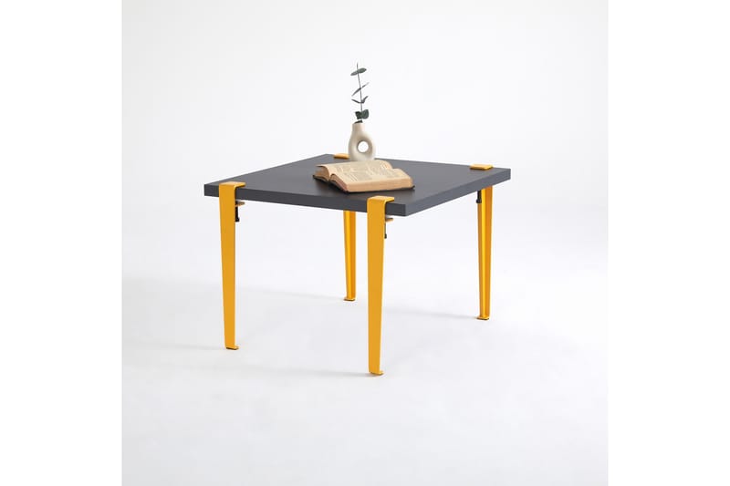 Halicheron Sofabord 60x60 cm Svart/Gul - Hanah Home - Møbler - Bord - Sofabord