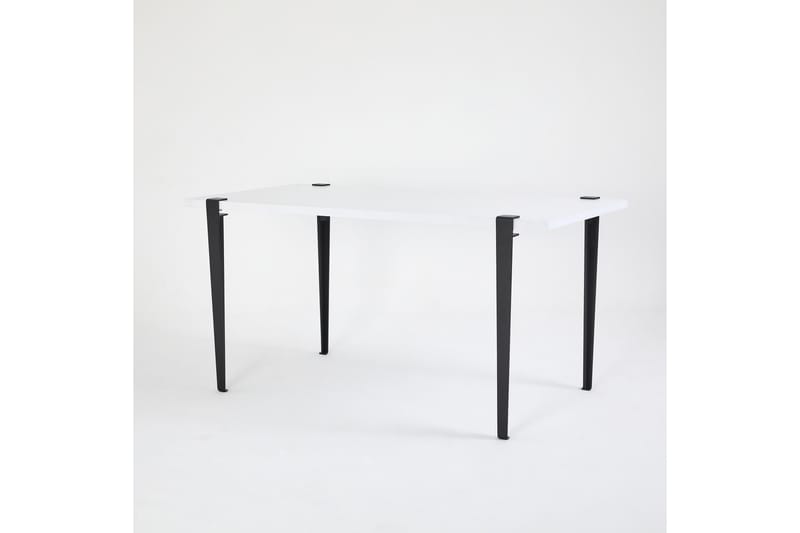 Pineios Spisebord 150x75 cm Hvit/Svart - Hanah Home - Møbler - Bord - Spisebord & kjøkkenbord