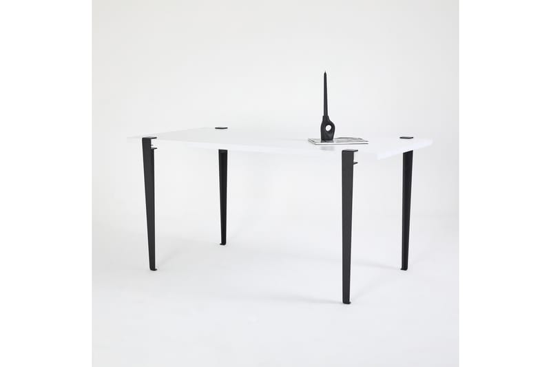 Pineios Spisebord 150x75 cm Hvit/Svart - Hanah Home - Møbler - Bord - Spisebord & kjøkkenbord