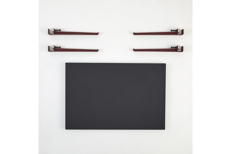 Neda Sofabord 90x60 cm Svart/Rød - Hanah Home - Møbler - Bord - Sofabord