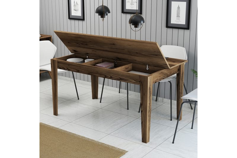 Lissione Spisebord 145x88 cm Brun - Hanah Home - Møbler - Bord - Spisebord & kjøkkenbord