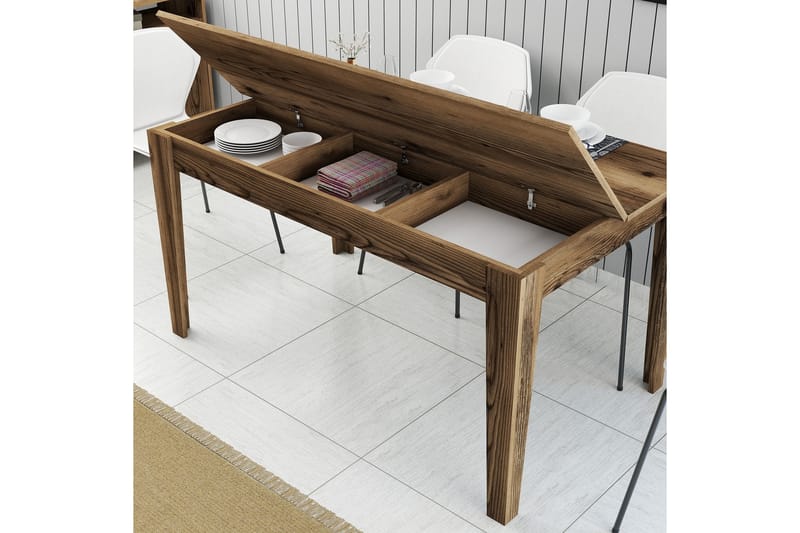 Lissione Spisebord 145x88 cm Brun - Hanah Home - Møbler - Bord - Spisebord & kjøkkenbord