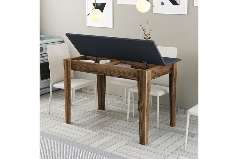 Levents Spisebord 110x72 cm Brun/Svart - Hanah Home - Møbler - Bord - Spisebord & kjøkkenbord