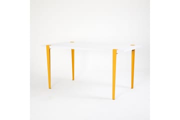 Pineios Spisebord 150x75 cm Hvit/Gul