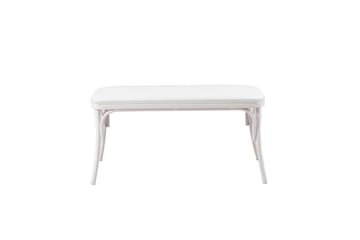 Oliver Spisebord 120x75 cm + 2 stk Spisestoler + Benk Hvit/Brun