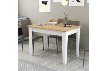 Levents Spisebord 110x72 cm Hvit/Brun - Hanah Home - Møbler - Bord - Spisebord & kjøkkenbord