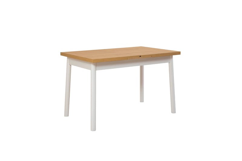 Oliver Spisebord 120x75 cm + 2 stk Spisestoler + Benk Hvit/Brun - Hanah Home - Møbler - Bord - Spisegrupper