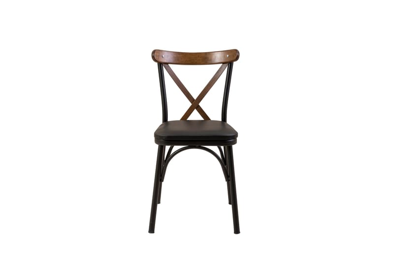Oliver Spisebord 120x75 cm + 2 stk Spisestoler + Benk Svart/Brun - Hanah Home - Møbler - Bord - Spisegrupper