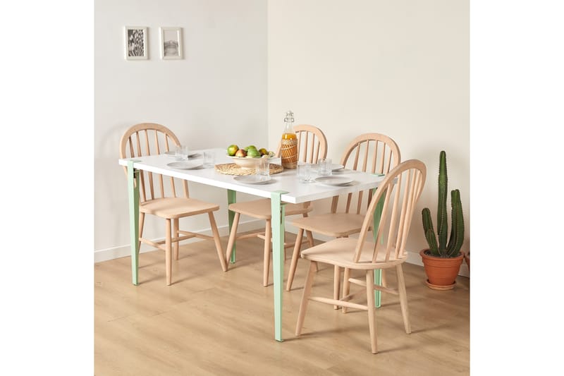 Pineios Spisebord 150x75 cm Hvit/Blå/Grønn - Hanah Home - Møbler - Bord - Spisebord & kjøkkenbord