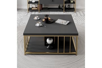 Zenn Sofabord 90x90 cm Svart/Gull - Hanah Home - Møbler - Bord - Sofabord