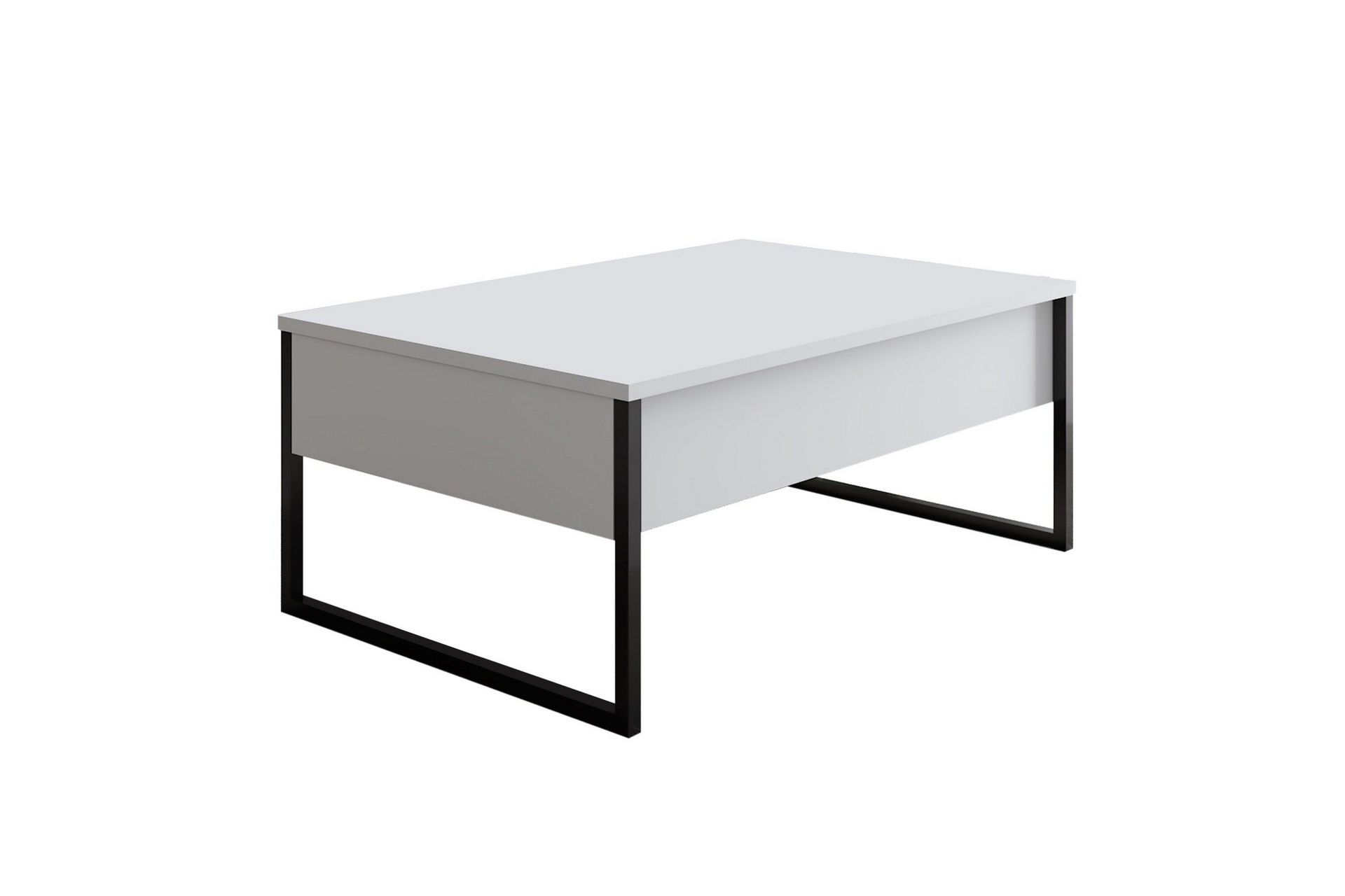 Luxe Sofabord 90x40 cm Hvit/Svart - Hanah Home