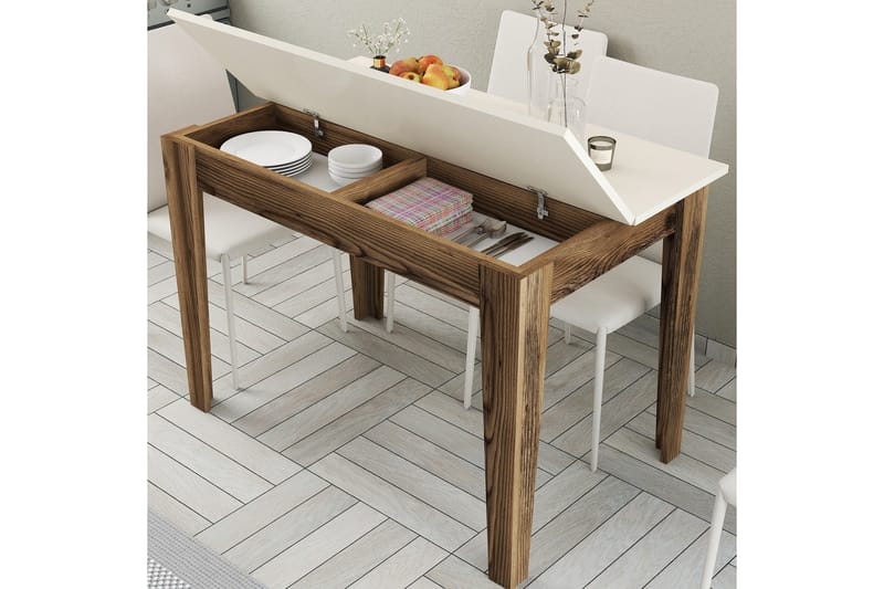 Levents Spisebord 110x72 cm Brun/Beige - Hanah Home - Møbler - Bord - Spisebord & kjøkkenbord