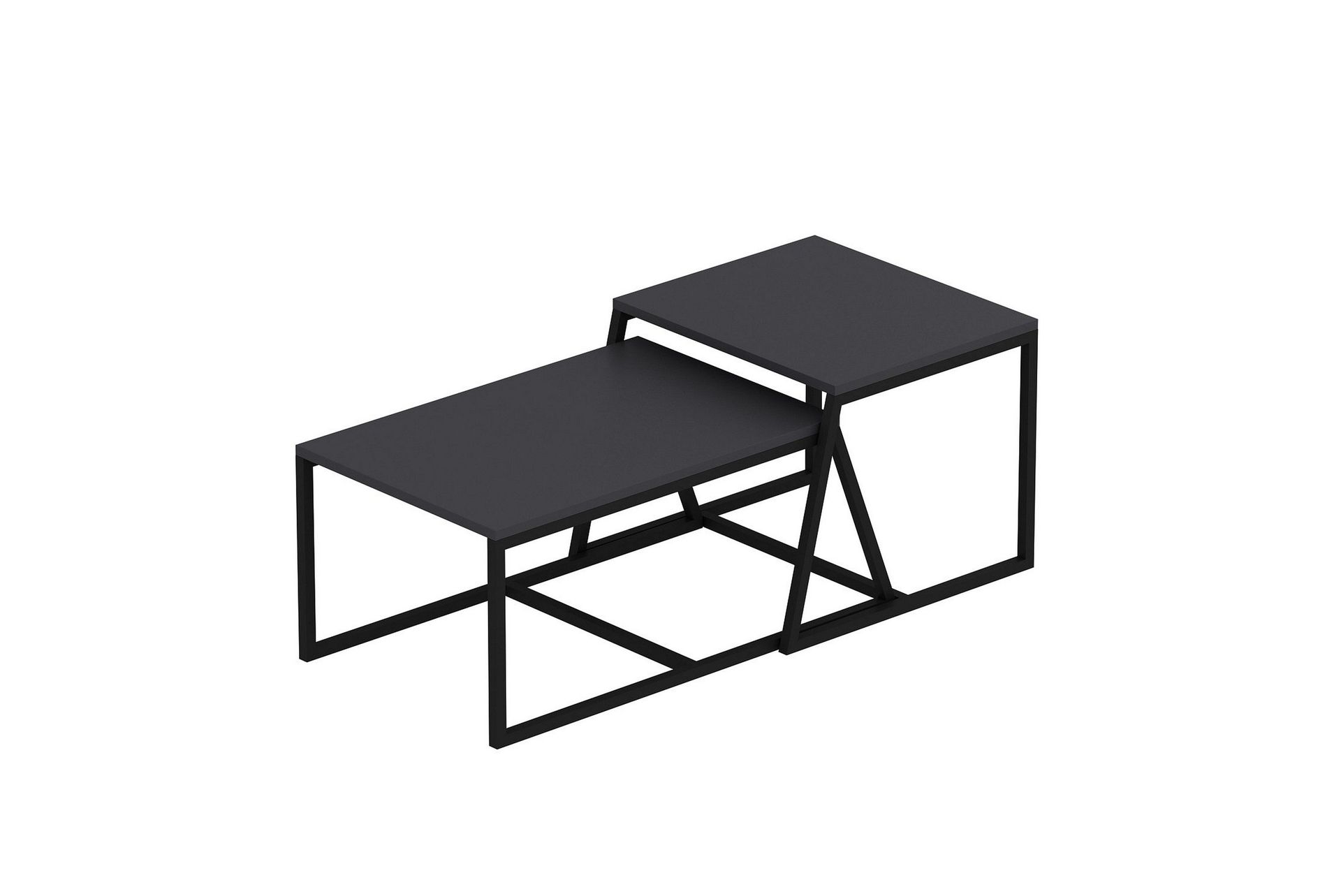 Minimal Salongbord 75x50 cm Svart - Hanah Home