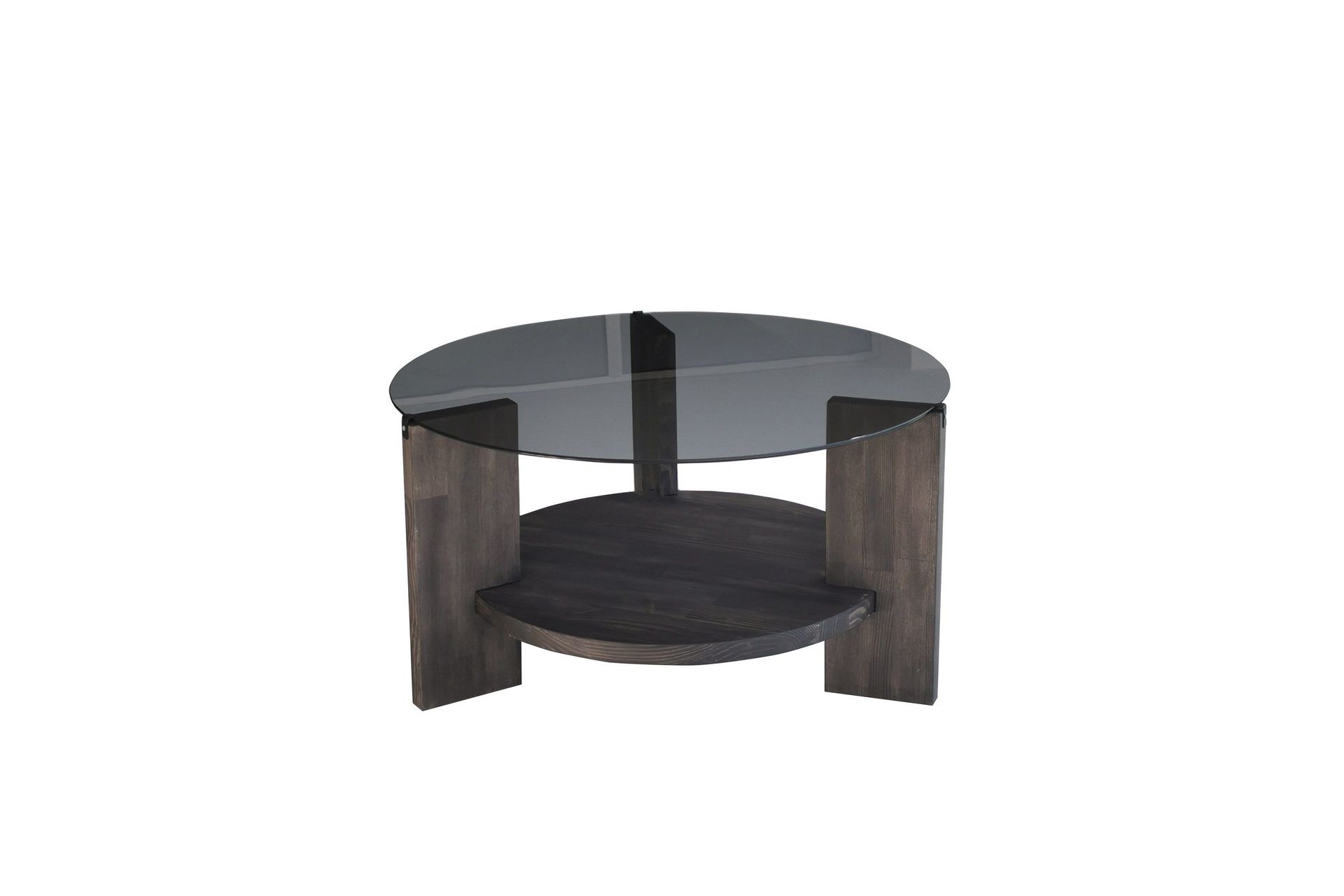 Mumondo Sofabord 75 cm Svart/Mørkebrun - Hanah Home