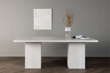Olga Stort Rektangulært Spisebord 200 cm med Tre- og Eikutseende - Hvit - Møbler - Bord - Spisebord & kjøkkenbord