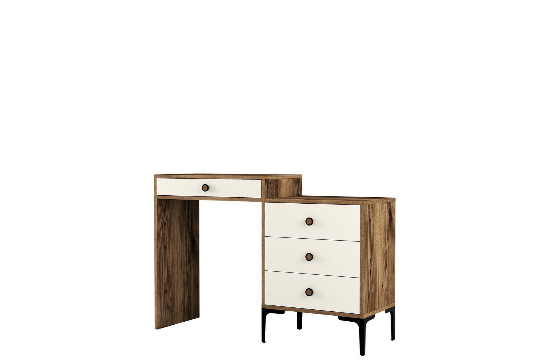 Ameias Sminkebord 124x84,7 cm Brun/Beige - Hanah Home